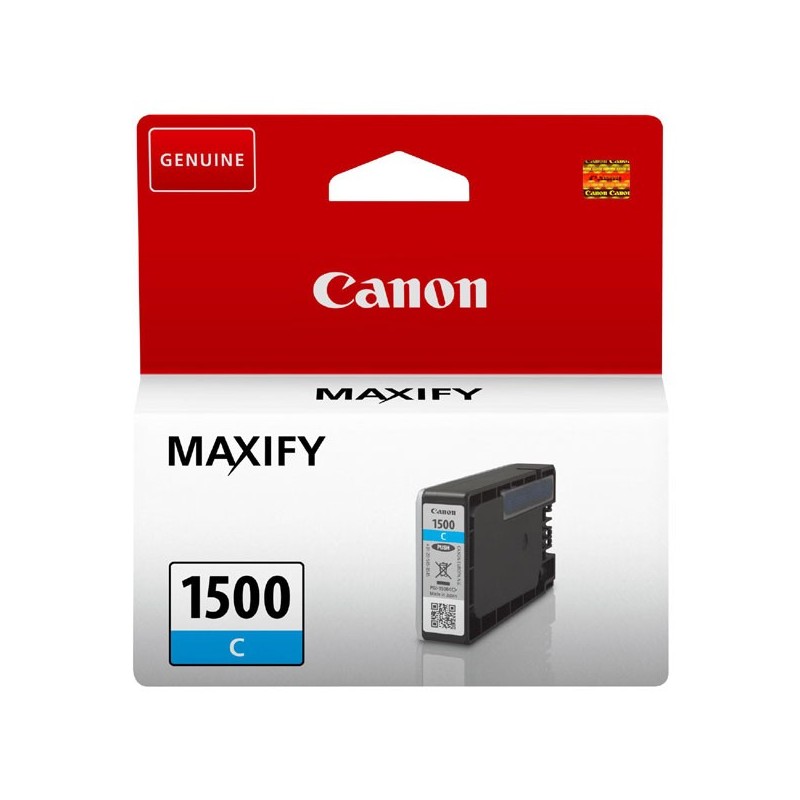 Canon oryginalny ink / tusz PGI-1500 C, cyan, 300s, 4.5ml, 9229B001, Canon MAXIFY MB2050,MB2150,MB2155,MB2350,MB2750,MB2755 - 1