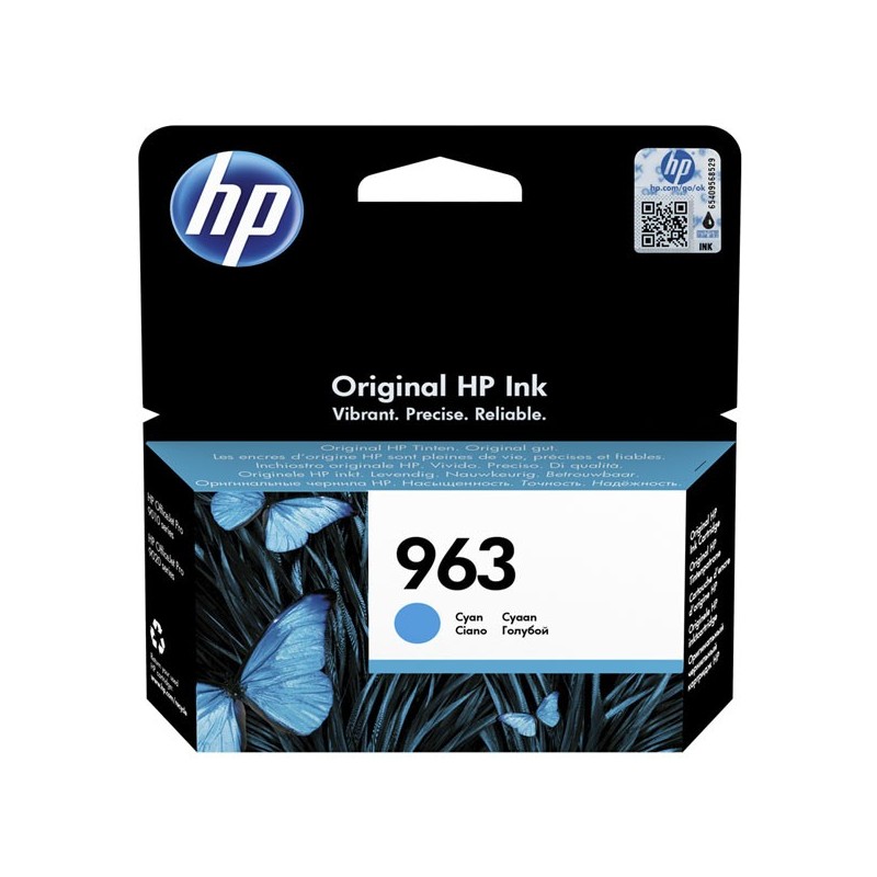 HP oryginalny ink / tusz 3JA23AE, HP 963, cyan, 700s, 10.77ml, HP Officejet Pro 9010, 9012, 9014, 9015, 9016, 9019/P - 1