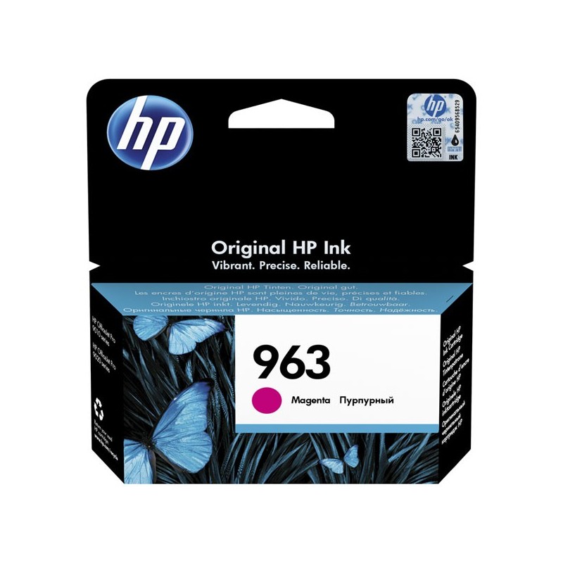 HP oryginalny ink / tusz 3JA24AE, HP 963, magenta, 700s, 10.77ml, HP Officejet Pro 9010, 9012, 9014, 9015, 9016, 9019/P - 1
