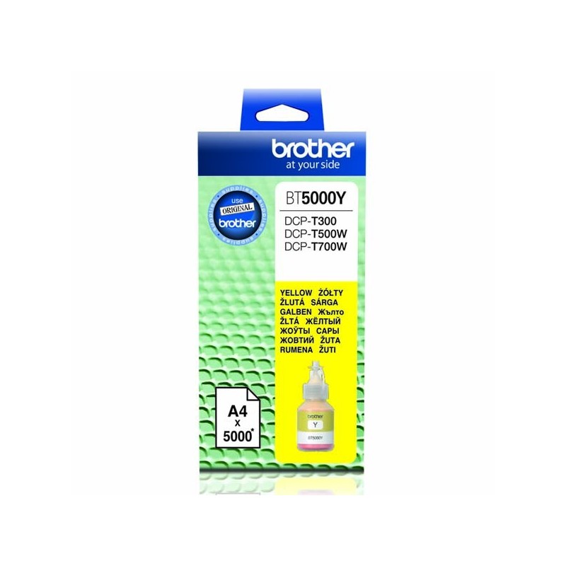 Brother oryginalny ink / tusz BT-5000Y, yellow, 5000s, Brother DCP T300, DCP T500W, DCP T700W - 1