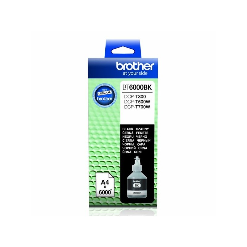 Brother oryginalny ink / tusz BT-6000BK, black, 6000s, Brother DCP T300, DCP T500W, DCP T700W - 1