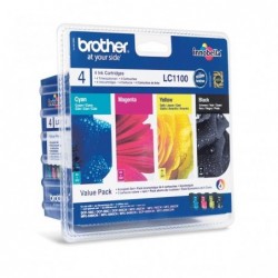 Brother oryginalny ink / tusz LC-1100VALBP, CMYK, 450/3x325s, Brother DCP-385C, 585CW, MFC-490CW, wygodne opakowanie - 1