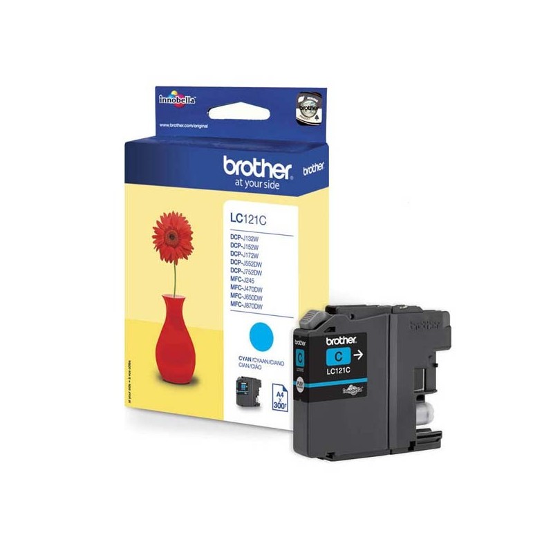 Brother oryginalny ink / tusz LC-121C, cyan, 300s, Brother DCP-J552DW,  MFC-J470DW - 1