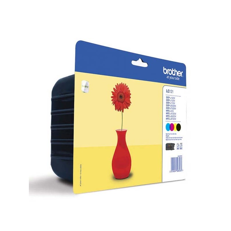 Brother oryginalny ink / tusz LC-121VALBP, CMYK, 4x300s, Brother DCP-J552DW,  MFC-J470DW - 1