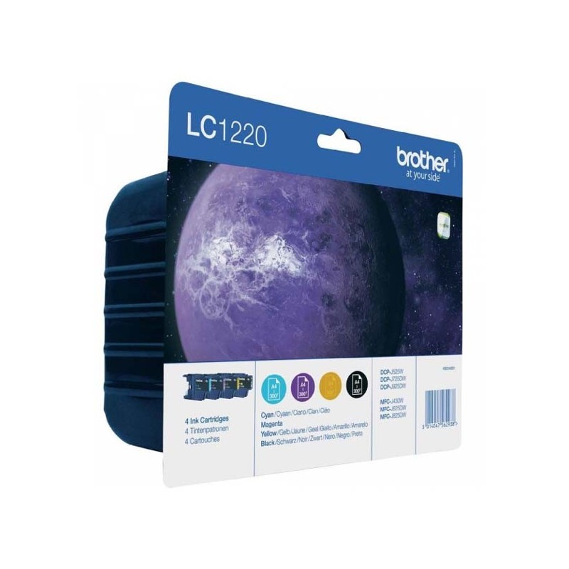 Brother oryginalny ink / tusz LC-1220VALBP, CMYK, 4x300s, Brother DCP-J925 DW - 1