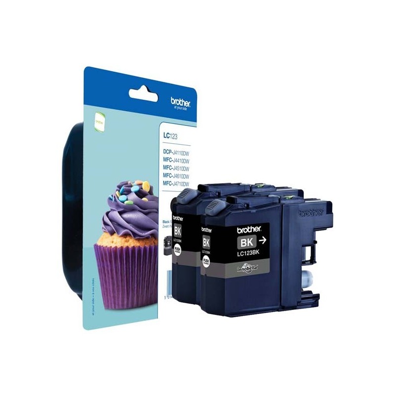 Brother oryginalny ink / tusz LC-123BK, black, 2x600s, 2szt, Brother MFC-J4510 DW - 1