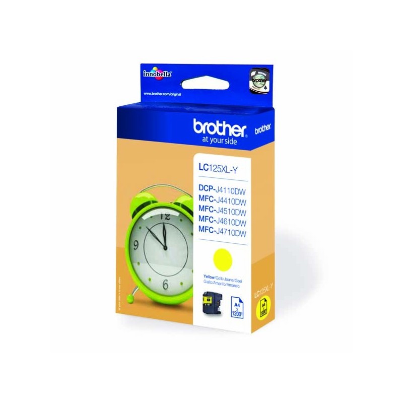 Brother oryginalny ink / tusz LC-125XLY, yellow, 1200s, Brother MFC-J4510 DW - 1