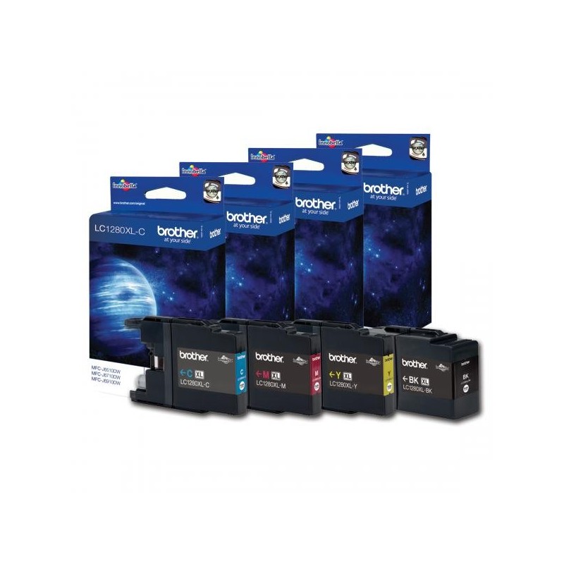Brother oryginalny ink / tusz LC-1280XLVALBP, CMYK, 2400/3x1200s, high capacity, Brother MFC-J6910DW - 1