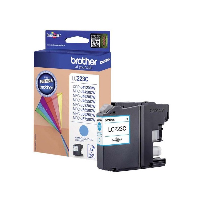 Brother oryginalny ink / tusz LC-223C, cyan, 600s, Brother MFC-J4420DW, MFC-J4620DW - 1