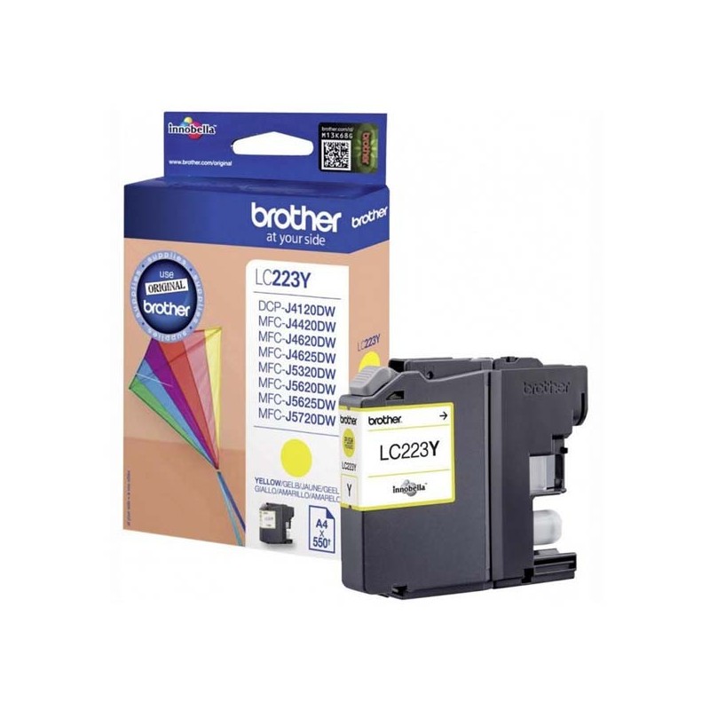 Brother oryginalny ink / tusz LC-223Y, yellow, 600s, Brother MFC-J4420DW, MFC-J4620DW - 1