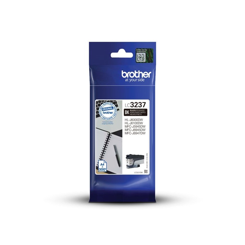 Brother oryginalny ink / tusz LC-3237BK, black, 3000s, Brother MFC-J5945DW, MFC-J6945DW, MFC-J6947DW - 1