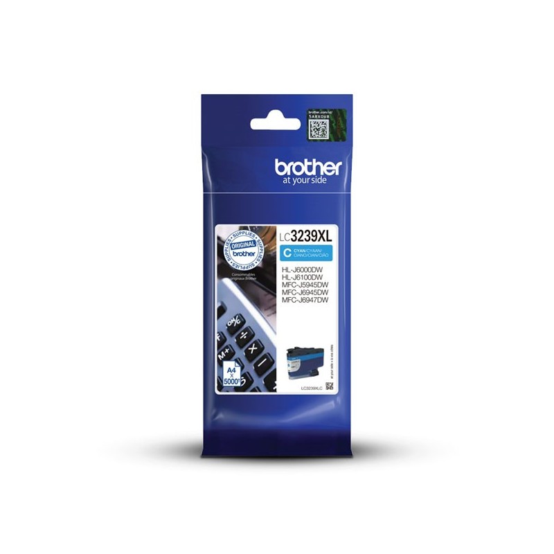 Brother oryginalny ink / tusz LC-3239XLC, cyan, 5000s, Brother MFC-J5945DW, MFC-J6945DW, MFC-J6947DW - 1