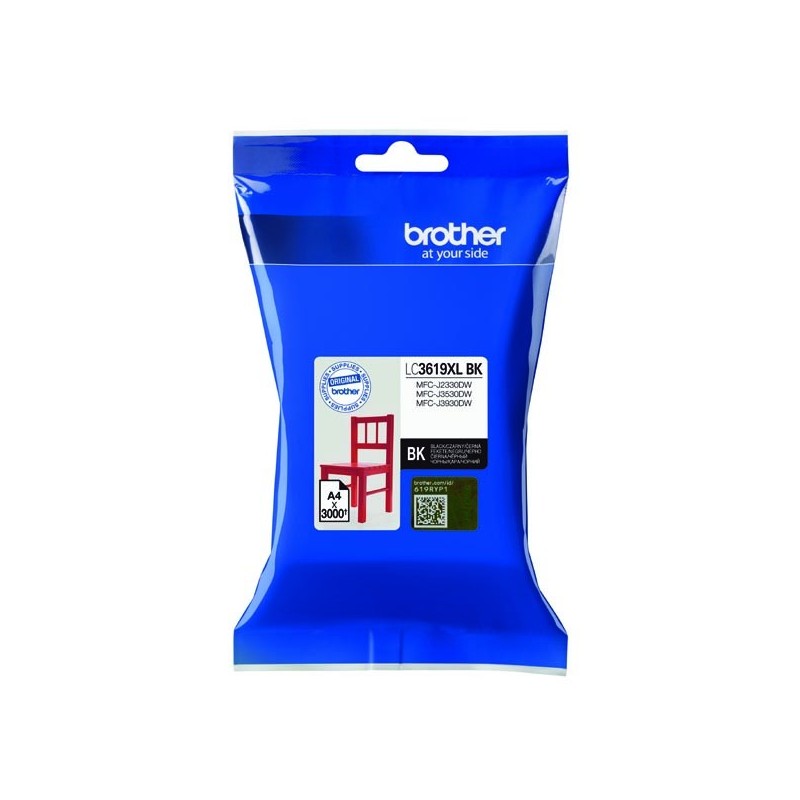 Brother oryginalny ink / tusz LC-3619XLBK, black, 3000s, 60ml, Brother MFCJ2330, 3530, 3930 - 1