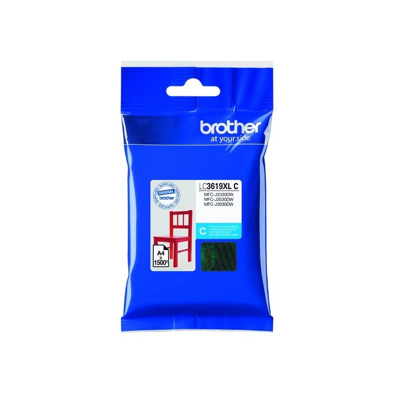 Brother oryginalny ink / tusz LC-3619XLC, cyan, 1500s, Brother MFCJ2330, 3530, 3930 - 1