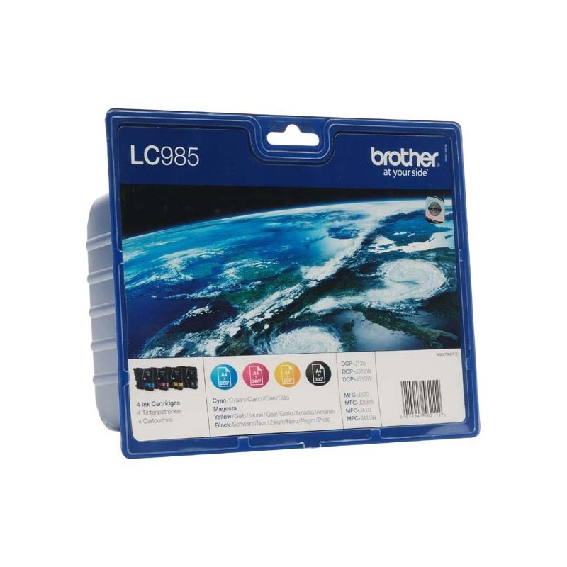 Brother oryginalny ink / tusz LC-985VALBP, CMYK, 300s, Brother DCP-J125, J315W, J515W - 1