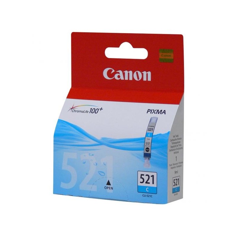 Canon oryginalny ink / tusz CLI521C, cyan, 505s, 9ml, 2934B001, Canon iP3600, iP4600, MP620, MP630, MP980 - 1