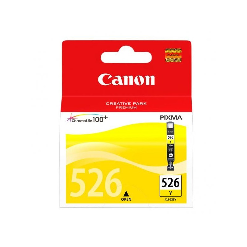 Canon oryginalny ink / tusz CLI526Y, yellow, 9ml, 4543B001, Canon Pixma  MG5150, MG5250, MG6150, MG8150 - 1