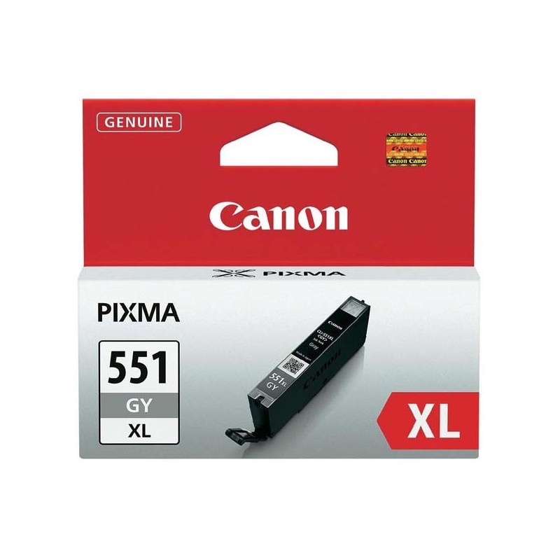 Canon oryginalny ink / tusz CLI551GY XL, grey, 11ml, 6447B001, high capacity, Canon PIXMA iP7250, MG5450, MG6350, MG7550 - 1