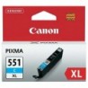 Canon oryginalny ink / tusz CLI551C XL, cyan, 11ml, 6444B001, high capacity, Canon PIXMA iP7250, MG5450, MG6350, MG7550 - 1