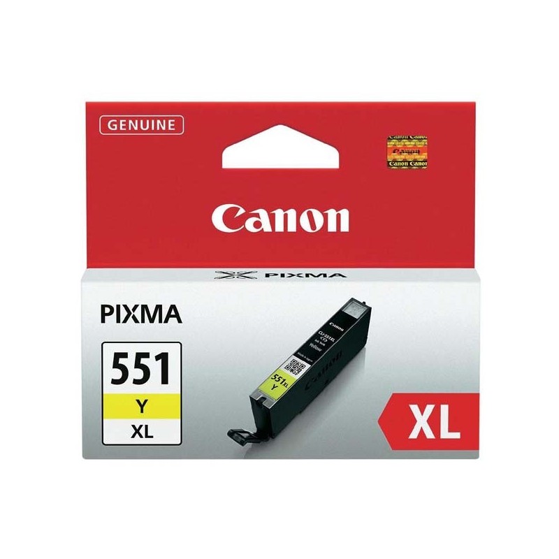 Canon oryginalny ink / tusz CLI551Y XL, yellow, 11ml, 6446B001, high capacity, Canon PIXMA iP7250, MG5450, MG6350, MG7550 - 1
