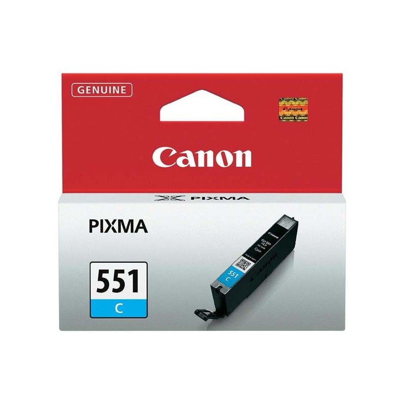 Canon oryginalny ink / tusz CLI551C, cyan, 7ml, 6509B001, Canon PIXMA iP7250, MG5450, MG6350, MG7550 - 1