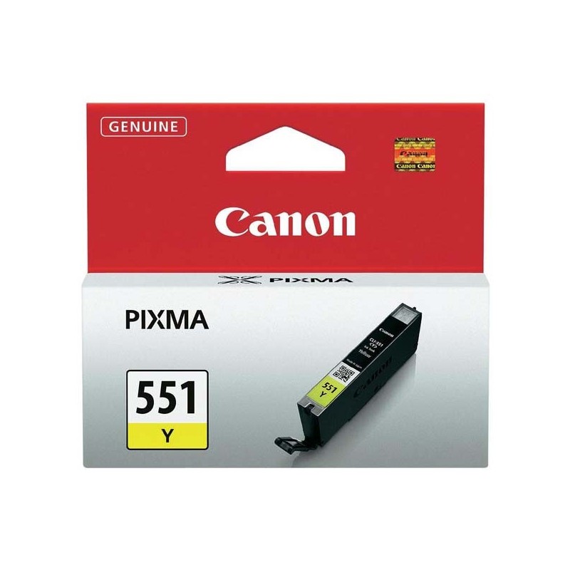 Canon oryginalny ink / tusz CLI551Y, yellow, 7ml, 6511B001, Canon PIXMA iP7250, MG5450, MG6350, MG7550 - 1