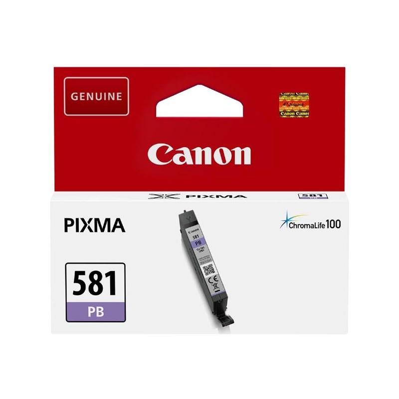 Canon oryginalny ink / tusz CLI581 PB, photo blue, 5,6ml, 2107C001, Canon PIXMA TR7550,TR8550,TS6150,TS6151,TS8150,TS8151 - 1