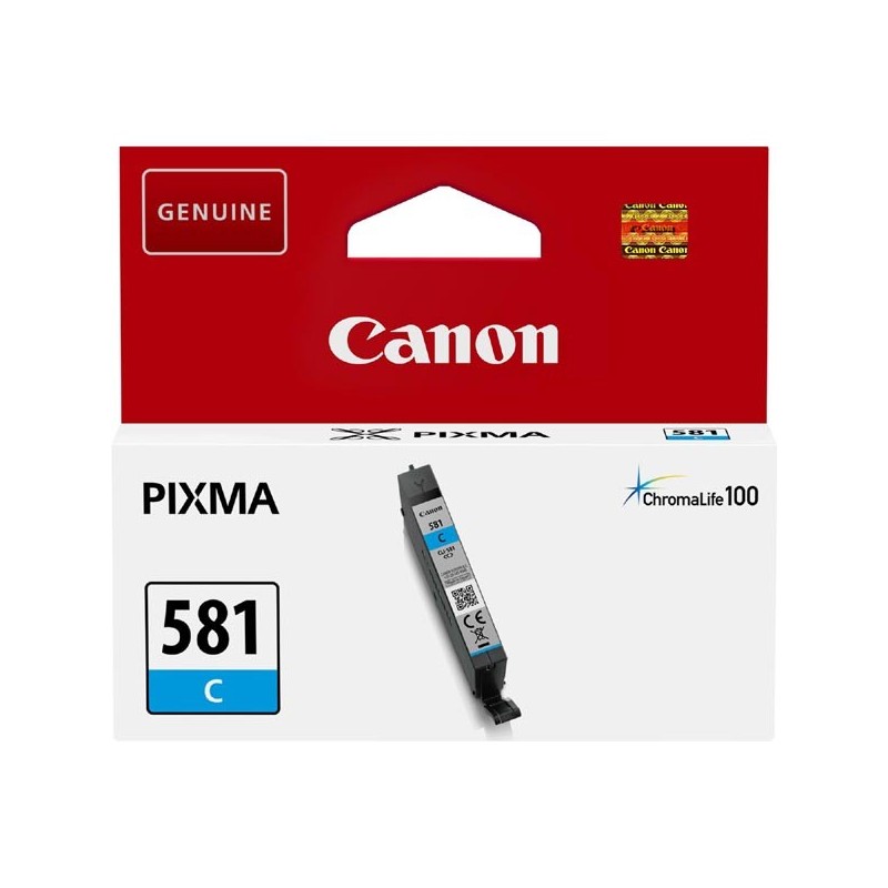 Canon oryginalny ink / tusz CLI581 C, cyan, 5,6ml, 2103C001, Canon PIXMA TR7550, TR8550, TS6150, TS6151, TS8150, TS81 - 1