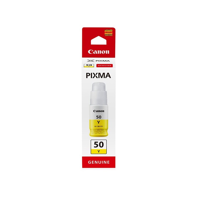 Canon oryginalny ink / tusz GI-50 Y, yellow, 7700s, 9ml, 3405C001, Canon PIXMA G5050,G6050,GM2050 - 1