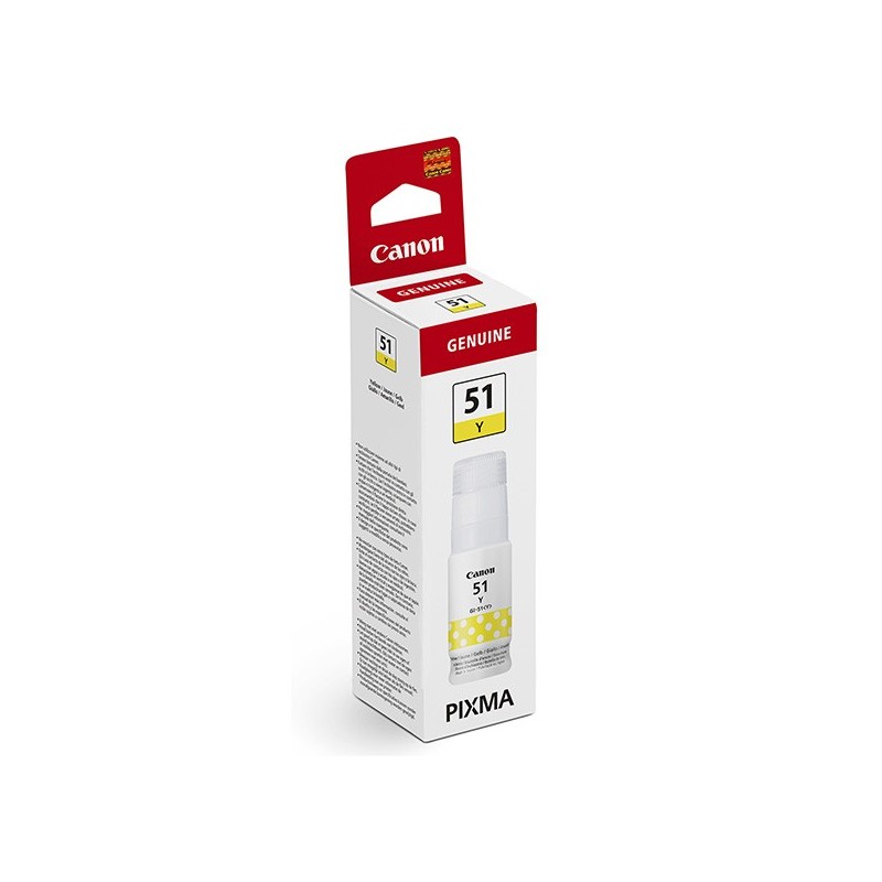 Canon oryginalny ink / tusz 4548C001, yellow, 7700s, 70ml, GI-51 Y, Canon PIXMA G1520, G1560, G2520, G2560, G3520, G3560 - 1
