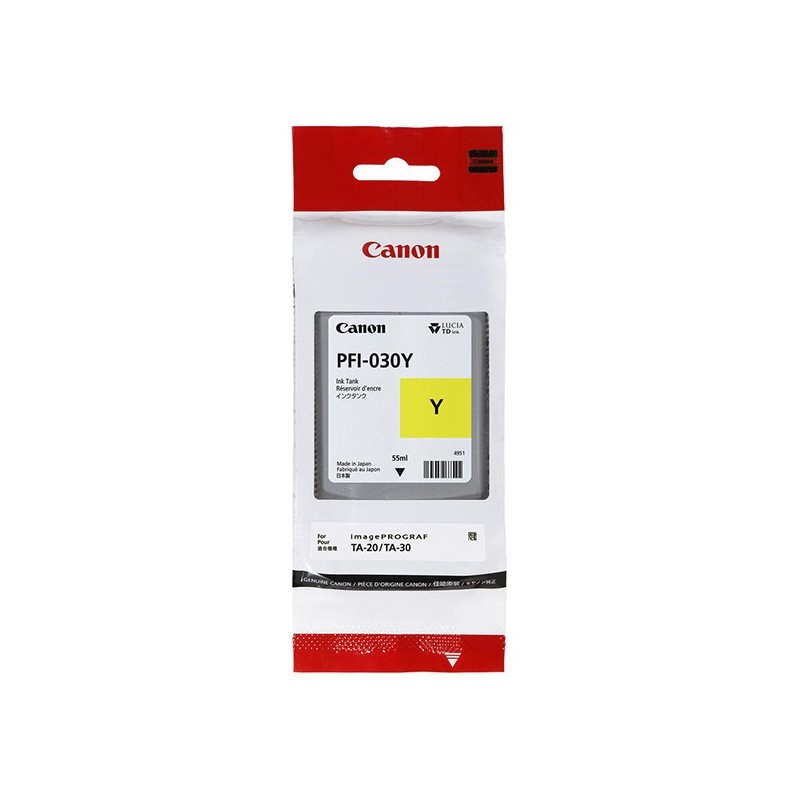 Canon oryginalny ink / tusz PFI-030Y, yellow, 55ml, 3492C001, Canon iPF TA-20, iPF TA-30 - 1