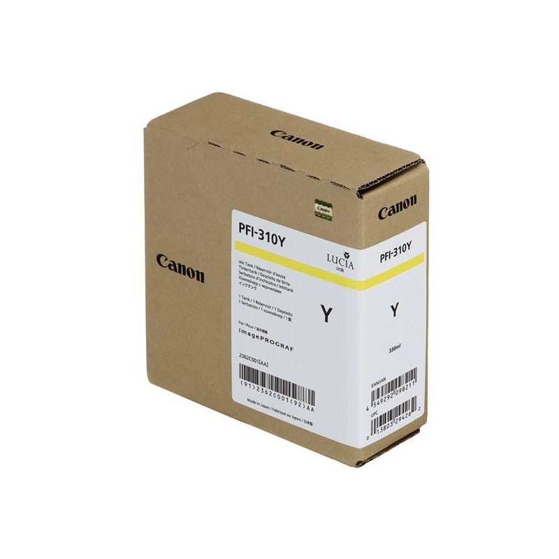 Canon oryginalny ink / tusz PFI310Y, yellow, 330ml, 2362C001, Canon TX-2000, TX-3000, TX-4000 - 1