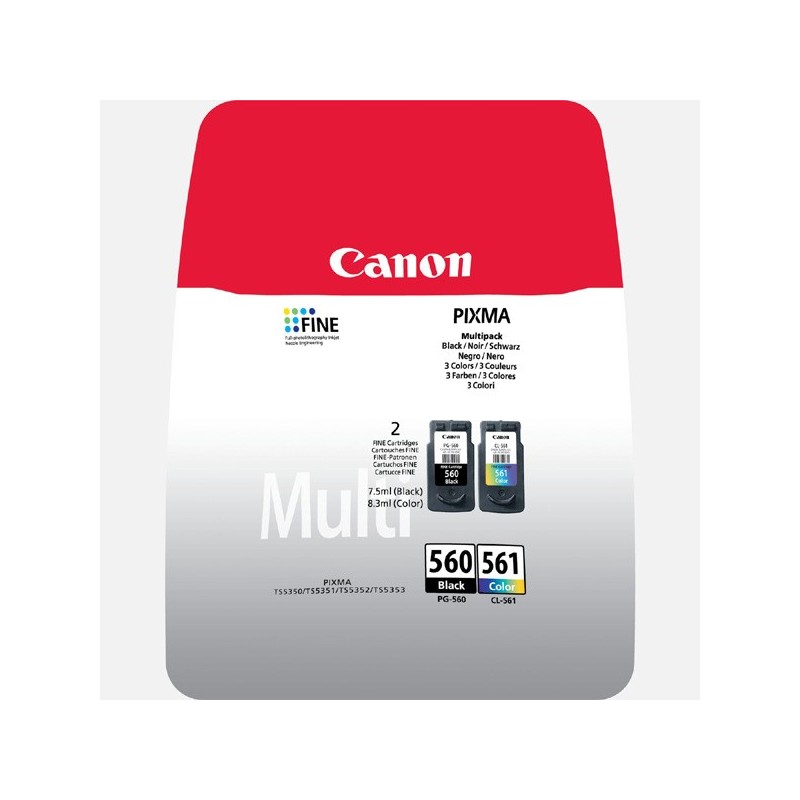 Canon oryginalny ink / tusz PG560/CL561 multipack, black/color, 3713C006, Canon 2-pack Pixma TS5350 - 1