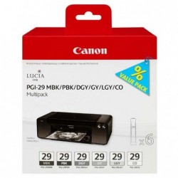 Canon oryginalny ink / tusz PGI-29 MBK/PBK/DGY/GY/LGY/CO Multi pack, black/grey, 4868B018, Canon Pixma Pro 1 - 1