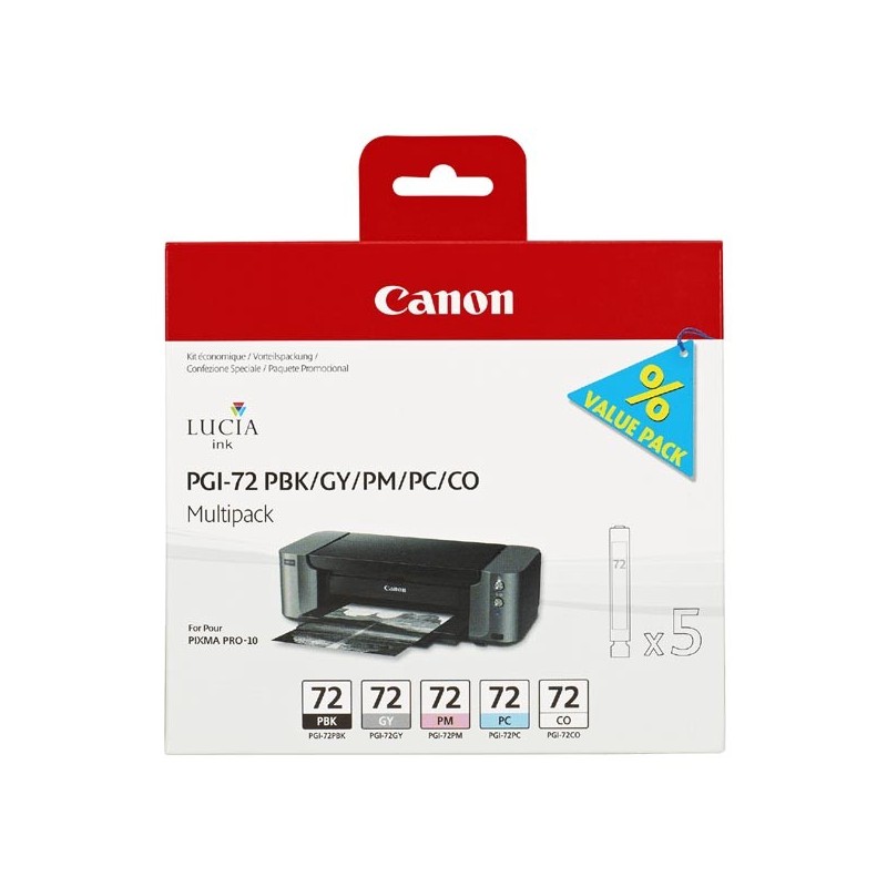 Canon oryginalny ink / tusz PGI72, PBK/GY/PM/PC/CO, 6403B007, Canon PIXMA Pro-10 - 1
