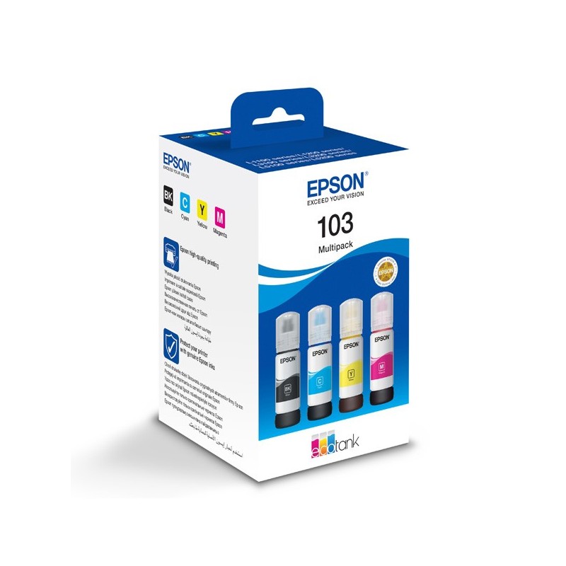 Epson oryginalny ink / tusz C13T00S64A, 103, T00S64A, CMYK, Epson EcoTank L3151, L3150, L3111, L3110 - 1