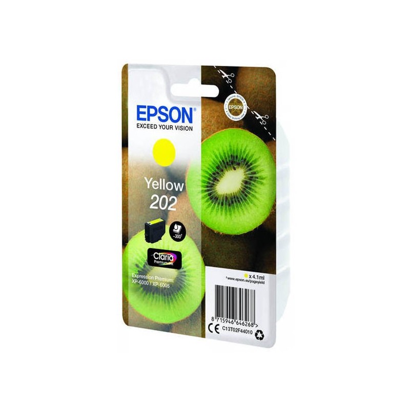 Epson oryginalny ink / tusz C13T02F44010, 202, yellow, 1x4.1ml, Epson XP-6000, XP-6005 - 1
