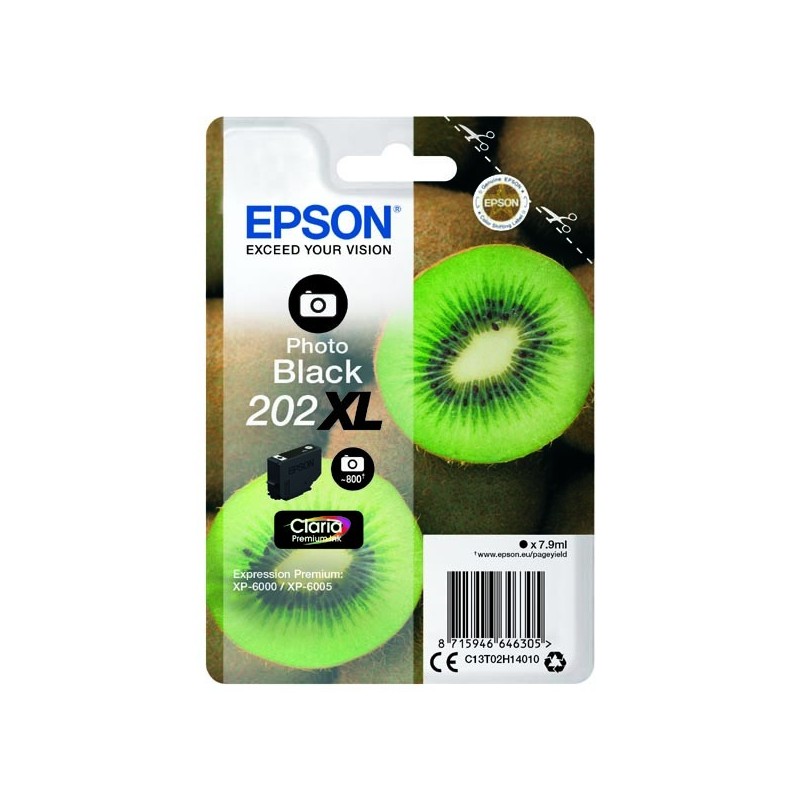 Epson oryginalny ink / tusz C13T02H14010, 202 XL, photo black, 7.9ml, Epson XP-6000, XP-6005 - 1