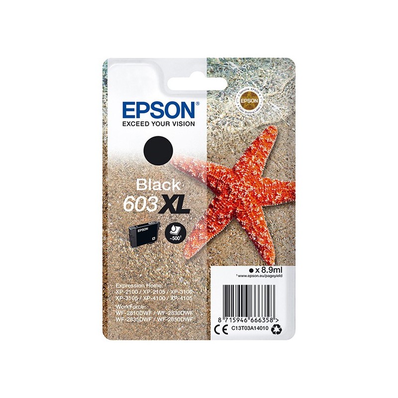 Epson oryginalny ink / tusz C13T03A14010, 603XL, black, 8.9ml, Epson Expression Home XP-2100, 2105, 3100, 3105, WF2810 - 1