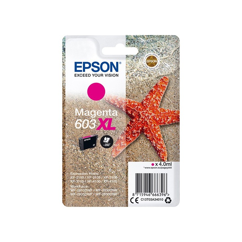 Epson oryginalny ink / tusz C13T03A34010, 603XL, magenta, 4.0ml, Epson Expression Home XP-2100, 2105, 3100, 3105 WF-2310 - 1