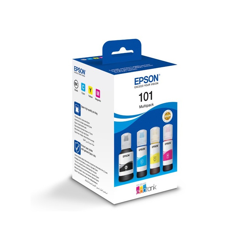 Epson oryginalny ink / tusz C13T03V64A, 101, T03V64A, CMYK, Epson EcoTank L6160,L6170,L6190,L4150,L4160 - 1