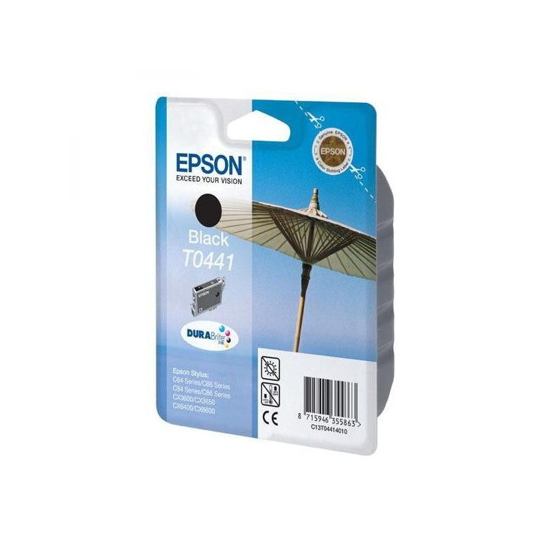 Epson oryginalny ink / tusz C13T044140, black, 600s, 13ml, Epson Stylus C84, C64, C66, C86, CX6400, CX6600, CX3650 - 1