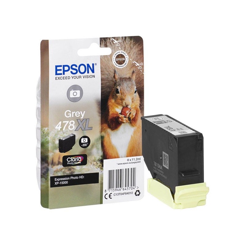 Epson oryginalny ink / tusz C13T04F64010, 478XL, grey, 10.2ml, Epson XP-15000 - 1