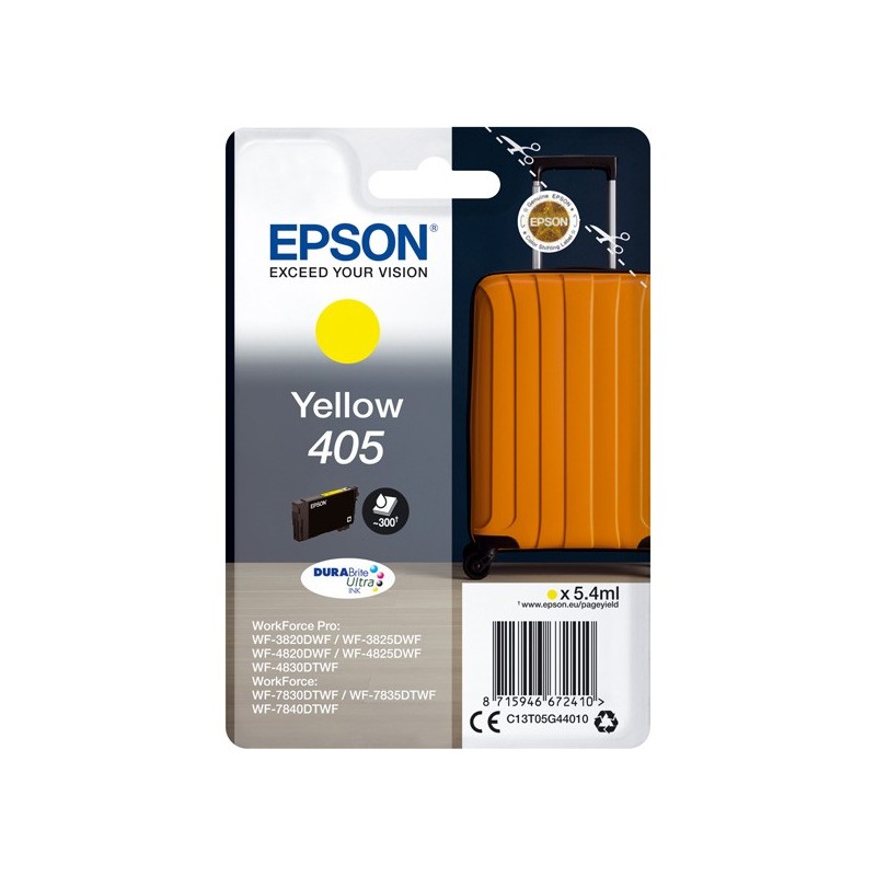 Epson oryginalny ink / tusz C13T05G44010, 405, yellow, 1x5.4ml, Epson WF-7835DTWF, WF-7830DTWF, WF-7840DTWF, WF-4830DTWF - 1