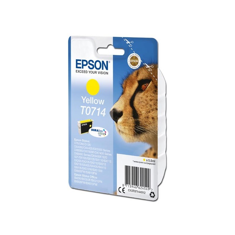 Epson oryginalny ink / tusz C13T07144012, yellow, 5,5ml, Epson D78, DX4000, DX4050, DX5000, DX5050, DX6000, DX605 - 1