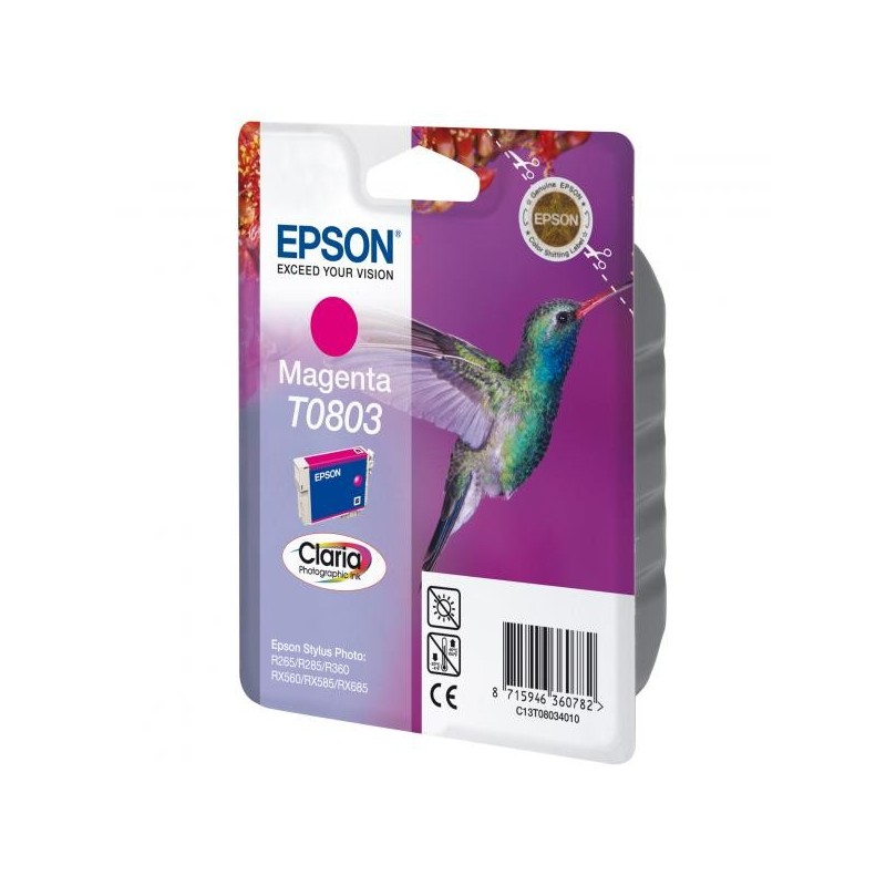 Epson oryginalny ink / tusz C13T08034011, magenta, 7,4ml, Epson Stylus Photo PX700W, 800FW, R265, 285, 360, RX560 - 1