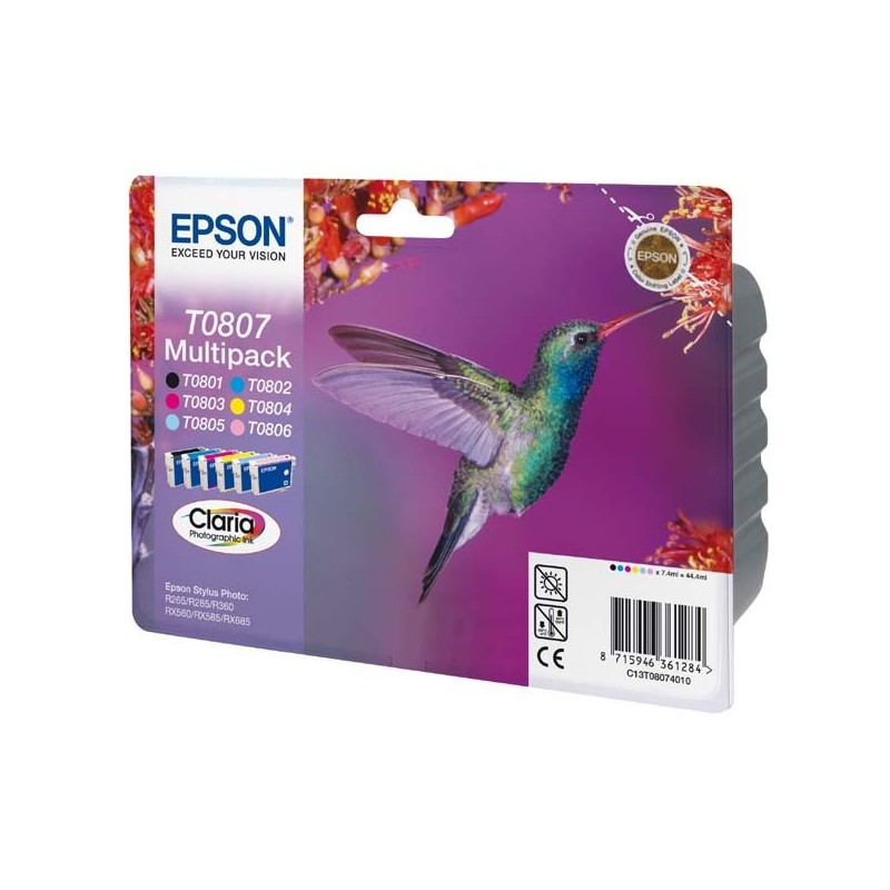 Epson oryginalny ink / tusz C13T08074011, CMYK/light C/light M, Epson Stylus Photo PX700W - 1