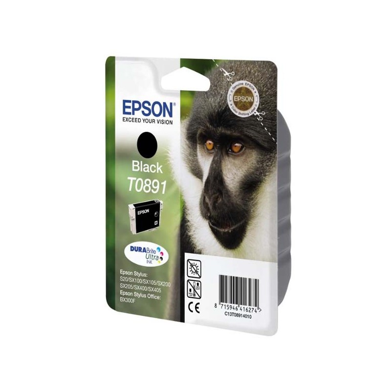 Epson oryginalny ink / tusz C13T08914011, black, 5,8ml, Epson Stylus S20, SX100, SX200, SX400 - 1