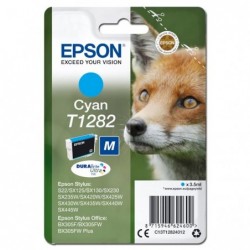 Epson oryginalny ink / tusz C13T12824012, T1282, cyan, 3,5ml, Epson Stylus S22, SX125, 420W, 425W, Stylus Office BX305 - 1