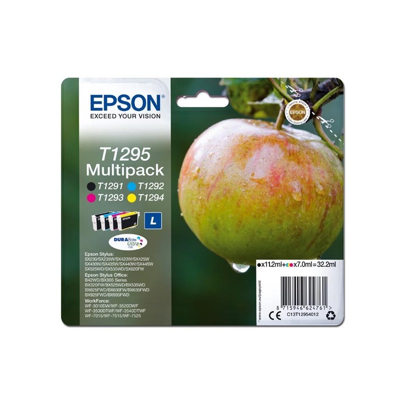 Epson oryginalny ink / tusz C13T12954012, T1295, CMYK, 32,2ml, Epson Stylus SX420W, 425W, Stylus Office BX305F, 320FW - 1